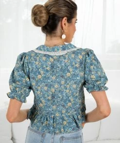 Oscar St Ivy Top - Blue Print