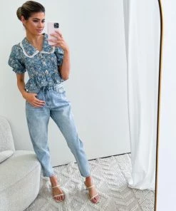 Oscar St Ivy Top - Blue Print