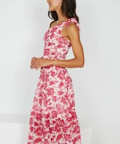 My Girl Janise Dress - Red Floral