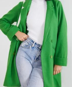 Into Fashion Jasperine Coat - Green