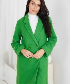 Into Fashion Jasperine Coat - Green