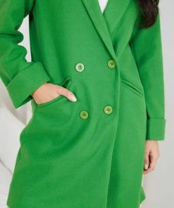 Into Fashion Jasperine Coat - Green