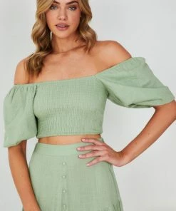 Qtrend Fashion PTY LTD CLOTHING Jayla Top - Sage
