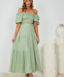 Qtrend Fashion PTY LTD CLOTHING Jayla Top - Sage