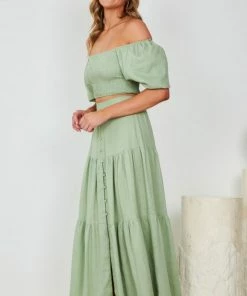 Qtrend Fashion PTY LTD CLOTHING Jayma Skirt - Sage