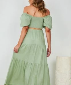Qtrend Fashion PTY LTD CLOTHING Jayma Skirt - Sage
