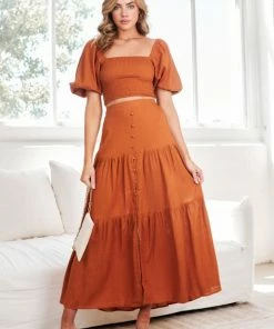 Qtrend Fashion PTY LTD CLOTHING Jayla Top - Rust