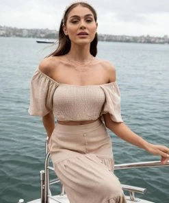 Qtrend Fashion PTY LTD Jayla Top - Beige