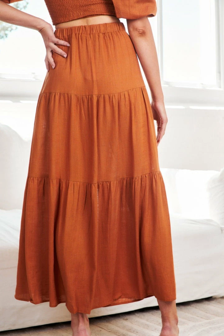 Qtrend Fashion PTY LTD CLOTHING Jayma Skirt - Rust 7 Qtrend Fashion PTY LTD CLOTHING Jayma Skirt - Rust