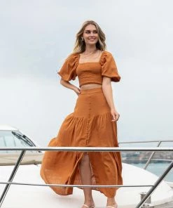 Qtrend Fashion PTY LTD CLOTHING Jayla Top - Rust