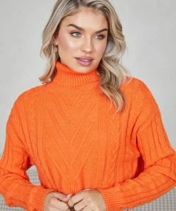 Pink Diamond Jumpers & Sweaters Jenice Knit - Orange