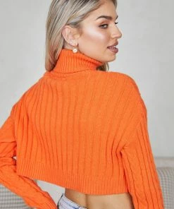 Pink Diamond Jumpers & Sweaters Jenice Knit - Orange