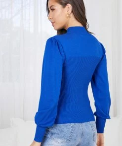 Sunny Girl CLOTHING Jericha Knit Top - Cobalt
