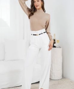 Sunny Girl Jericha Knit Top - Latte CLOTHING