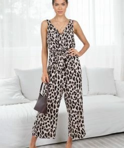 Miracle Fashion Jetta Jumpsuit - Leopard Print