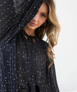 Spicy Sugar Jimesh Blouse - Black Spot CLOTHING 15 Spicy Sugar Jimesh Blouse - Black Spot CLOTHING
