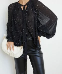 Spicy Sugar Jimesh Blouse - Black Spot CLOTHING 12 Spicy Sugar Jimesh Blouse - Black Spot CLOTHING