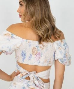 Desire Jojo Top - Floral Print CLOTHING