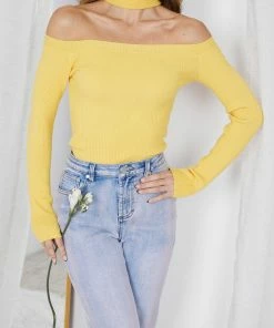 Style State Josela Knit Top - Yellow
