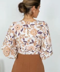 Rock Denim Josslyn Top - White Print