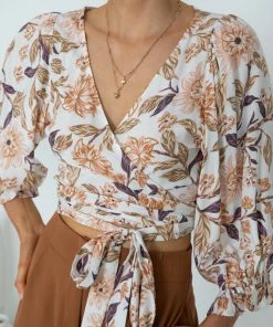 Rock Denim Josslyn Top - White Print