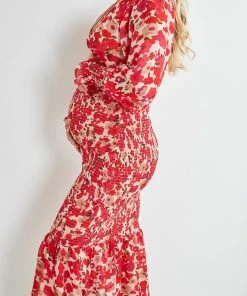 Wild Ginger Midi Dresses Juanita Dress - Beige Floral