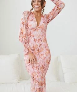 Wild Ginger Juanita Dress - Pink Floral DRESSES