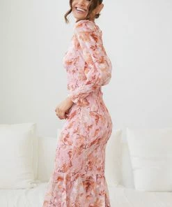 Wild Ginger Juanita Dress - Pink Floral DRESSES