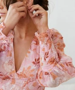 Wild Ginger Juanita Dress - Pink Floral DRESSES