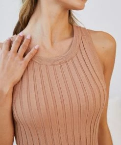 Paper Heart Party Dresses Julietta Knit Dress - Camel