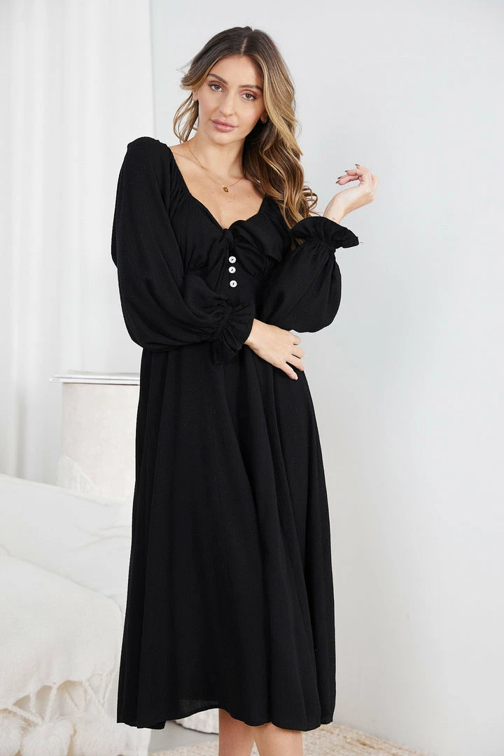 WeLove Fashion DRESSES Jumara Dress - Black 4 WeLove Fashion DRESSES Jumara Dress - Black