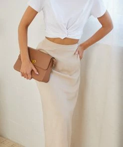 Style Box Junia Skirt - Beige Bottoms