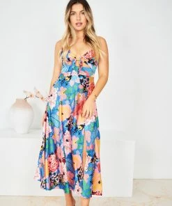 Qtrend Fashion PTY LTD DRESSES Karago Dress - Blue Print