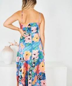 Qtrend Fashion PTY LTD DRESSES Karago Dress - Blue Print