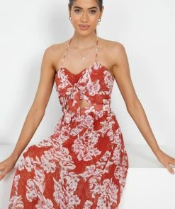 Kaarlo Fashion Pty Ltd DRESSES Kacie Dress - Rust 9 Kaarlo Fashion Pty Ltd DRESSES Kacie Dress - Rust