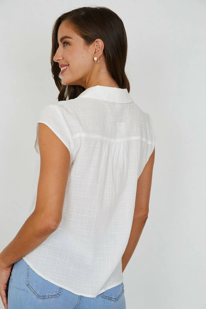 Sunny Girl Kaina Shirt - White 4 Sunny Girl Kaina Shirt - White