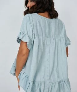 Miracle Fashion Kaleigh Top - Sage CLOTHING