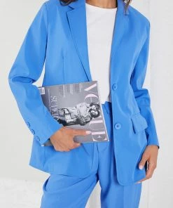 Pink Diamond Kamie Blazer - Blue CLOTHING