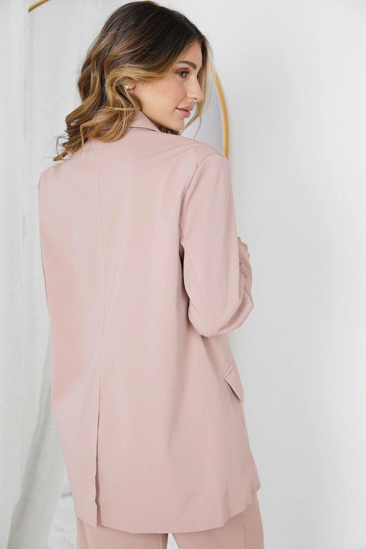 Pink Diamond CLOTHING Kamie Blazer - Blush 4 Pink Diamond CLOTHING Kamie Blazer - Blush