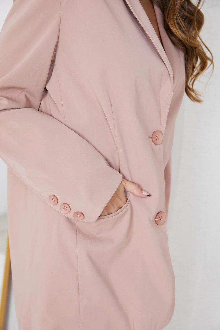 Pink Diamond CLOTHING Kamie Blazer - Blush 9 Pink Diamond CLOTHING Kamie Blazer - Blush