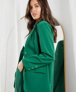 Pink Diamond Kamie Blazer - Green CLOTHING