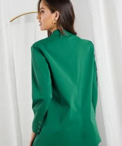 Pink Diamond Kamie Blazer - Green CLOTHING