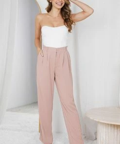 Pink Diamond CLOTHING Kamie Pants - Blush
