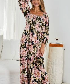 White Closet Karlie Dress - Black Floral DRESSES 11 White Closet Karlie Dress - Black Floral DRESSES