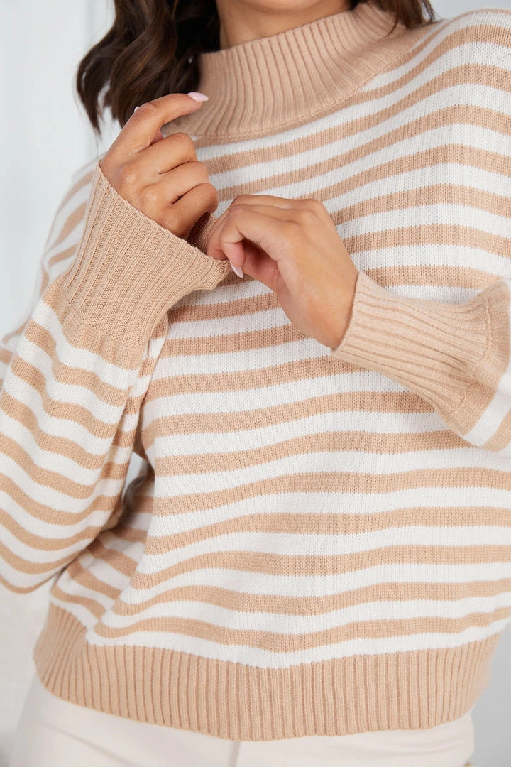 Desire Kasmere Knit - Camel Stripe 9 Desire Kasmere Knit - Camel Stripe