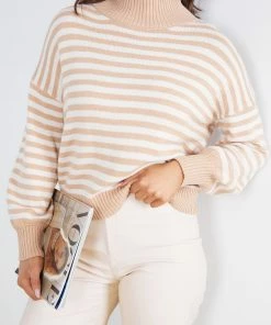 Desire Kasmere Knit - Camel Stripe