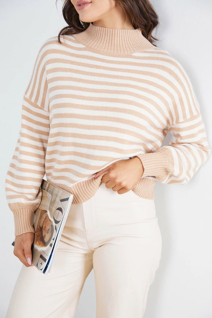 Desire Kasmere Knit - Camel Stripe 3 Desire Kasmere Knit - Camel Stripe