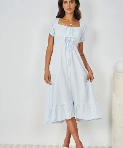 Desire Kayleah Dress - Light Blue DRESSES 10 Desire Kayleah Dress - Light Blue DRESSES
