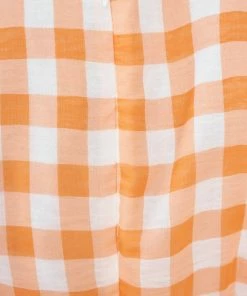 YH & Co (Chloe Yip) Kaylin Dress - Orange Check 11 YH & Co (Chloe Yip) Kaylin Dress - Orange Check