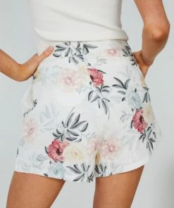CSA (Lorraine Designs) Keithia Shorts - White Floral CLOTHING